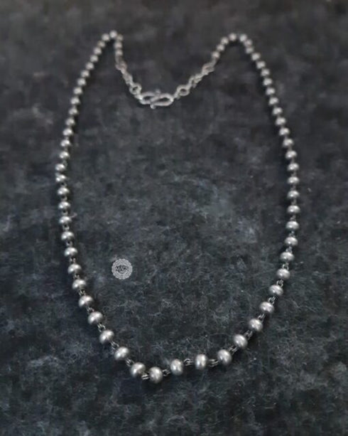 long ball necklace, long chain for pendants, pure silver long ball necklace