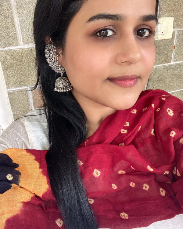 Ear cuff Jhumka, Ear cuff earrings, Silver ear cuff, cuff earrings, ear cuffs online, ear wrap earrings, pure silver jhumka, vintage jhumka