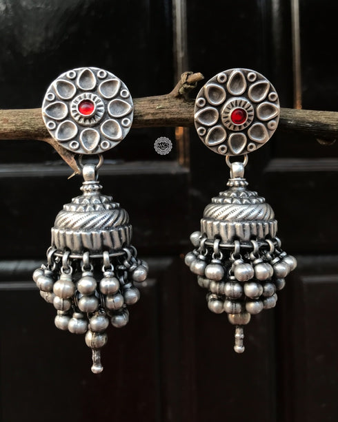pure silver jhumka earrings, bollywood jhumka, oxidized jhumka, jhumka design in silver, oxidised silver jhumkas, latest jhumka, rajasthani jhumkas,silver jhumki, sonam kapoor jhumka