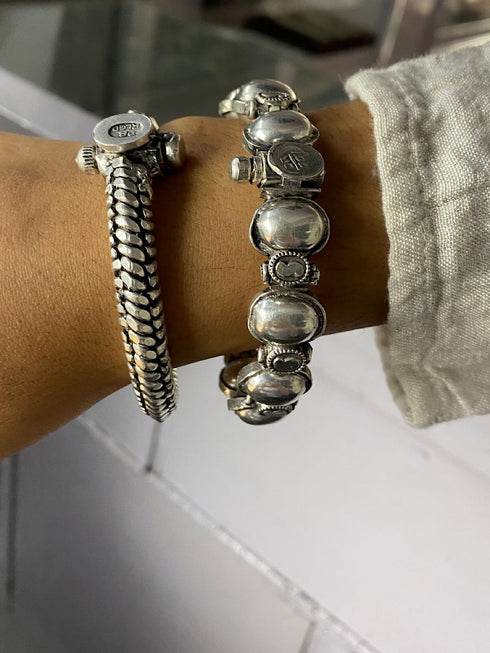 Silver Twisted Bangle Kada