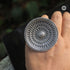 925 sterling silver statement rawa adjustable ring