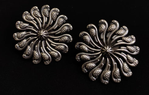 Silver Parrot studs