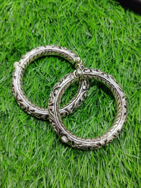 chitai work chandi ka kada for women