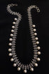 silver ball necklace, pure silver necklace