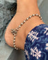 silver ball anklet