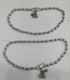 925 Silver ball anklet (pair)