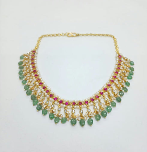 Jadau Kundan Drop Necklace