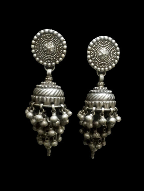 Vintage silver big ghungaroo jhumka