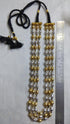 Dual tone 3 line Dholki Necklace