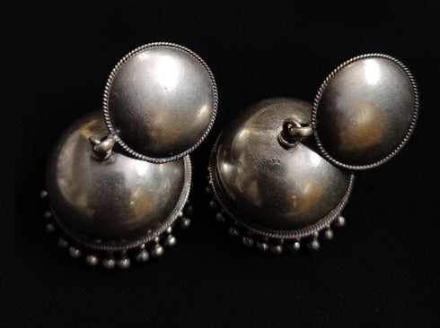 Plain Silver Big Jhumka