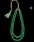 Green pumpkin beads necklace