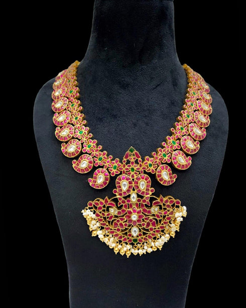 Kundan Long Mango Necklace