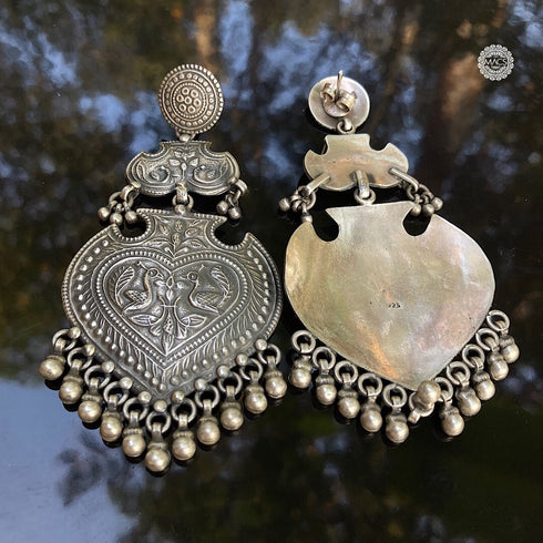 Tribal Silver long earrings