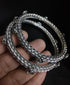 925 Silver Rose Bangles (Pair)