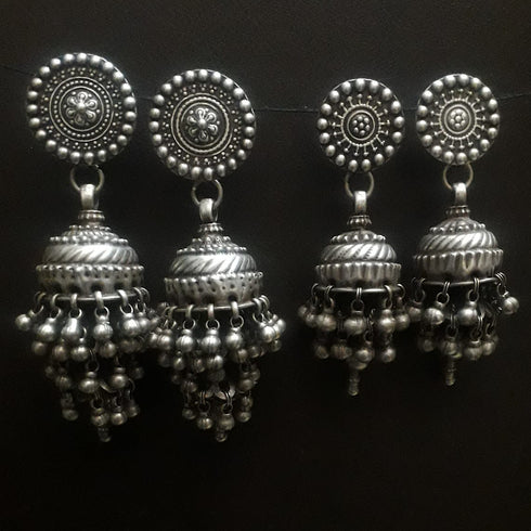 Vintage silver big ghungaroo jhumka