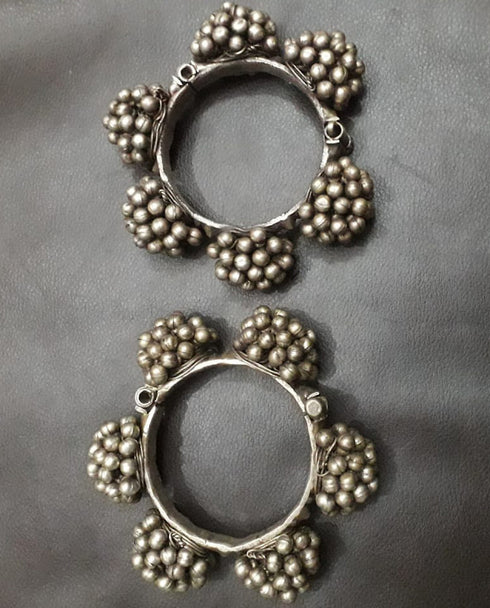 Vintage Ghungaroo Silver Kada