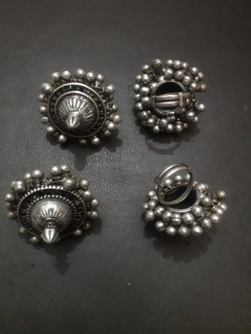 Silver ghungaroo rings
