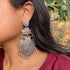 Tribal Silver long earrings