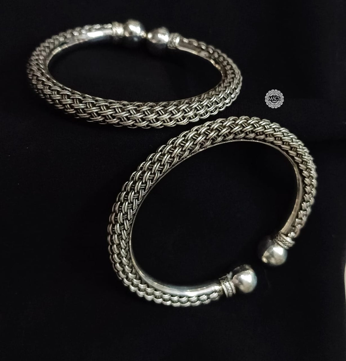 925 Silver Flexible Bangle Kada | Pure silver jewellery | MACS