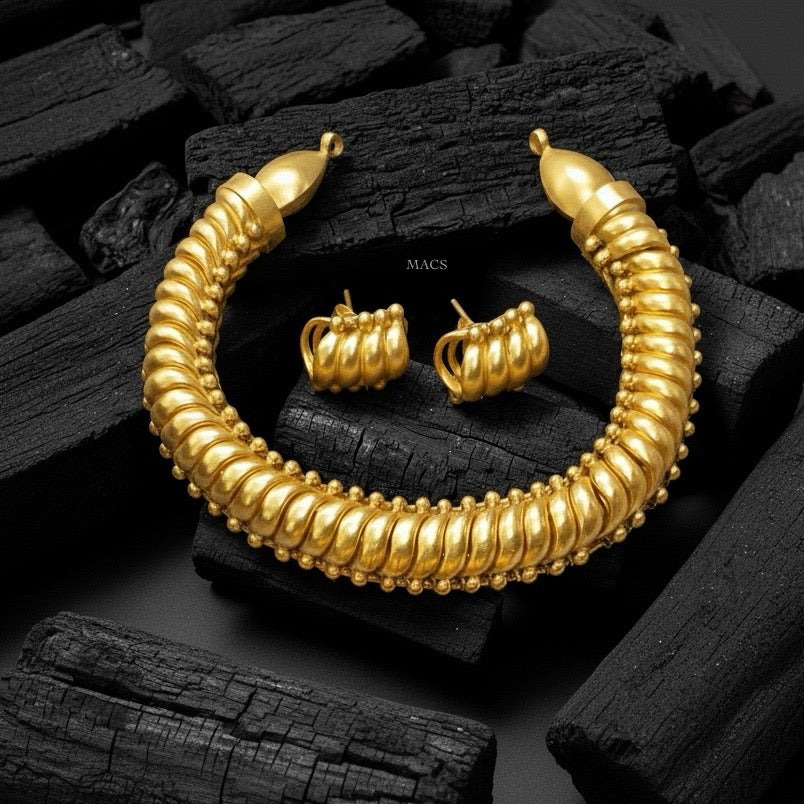 Gold Sutlada Necklace| 925 Silver Goldplated Sutarla Necklace | MACS