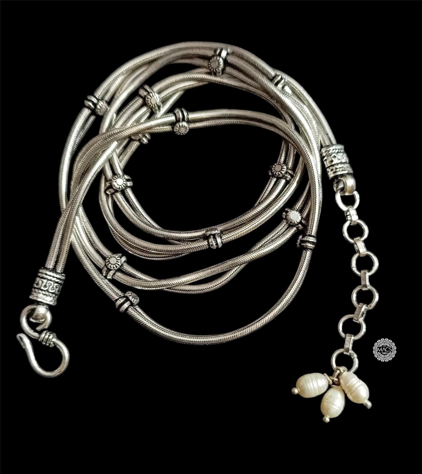 Men Silver Waist Chain Silver Waist Chain Body Chains For Men - Main Image