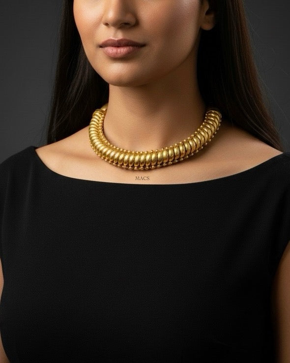 Gold Sutlada Necklace| 925 Silver Goldplated Sutarla Necklace | MACS