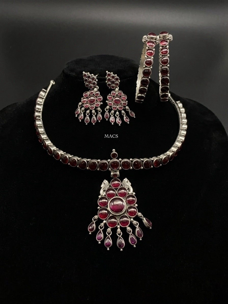 Pink Addigai Necklace | kemp attigai | MACS
